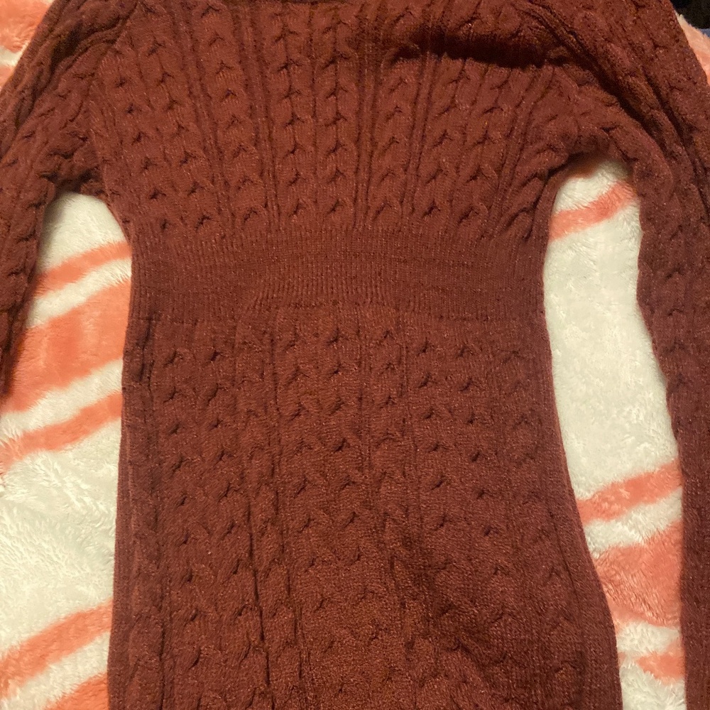 Red sweater dress
